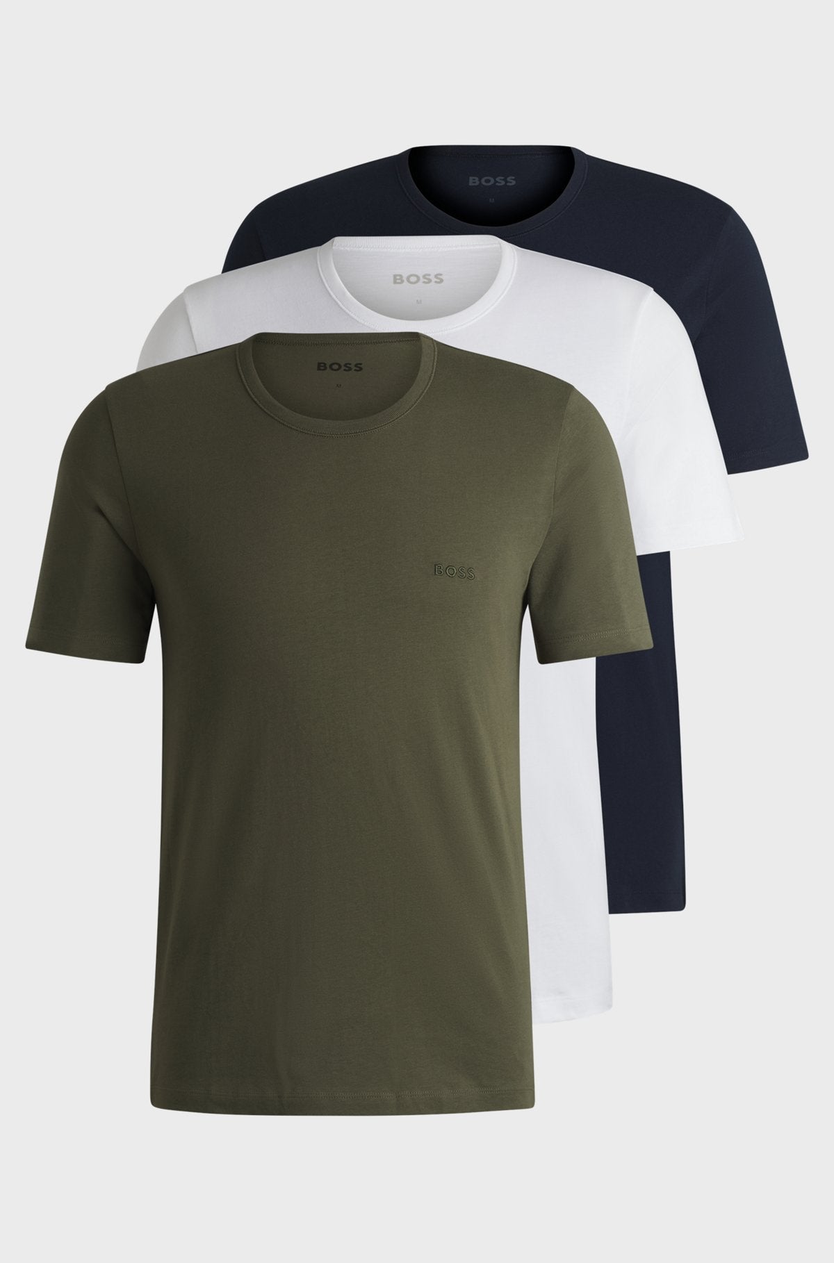 Dreier-Pack T-Shirts mit Logo-Stickerei