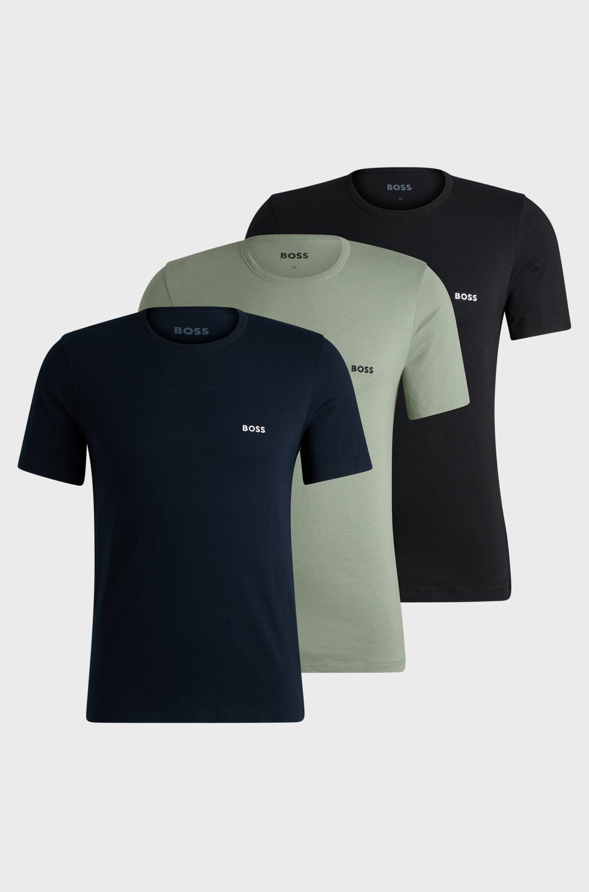 Dreier-Pack T-Shirts aus Baumwolle mit Logo-Stickerei