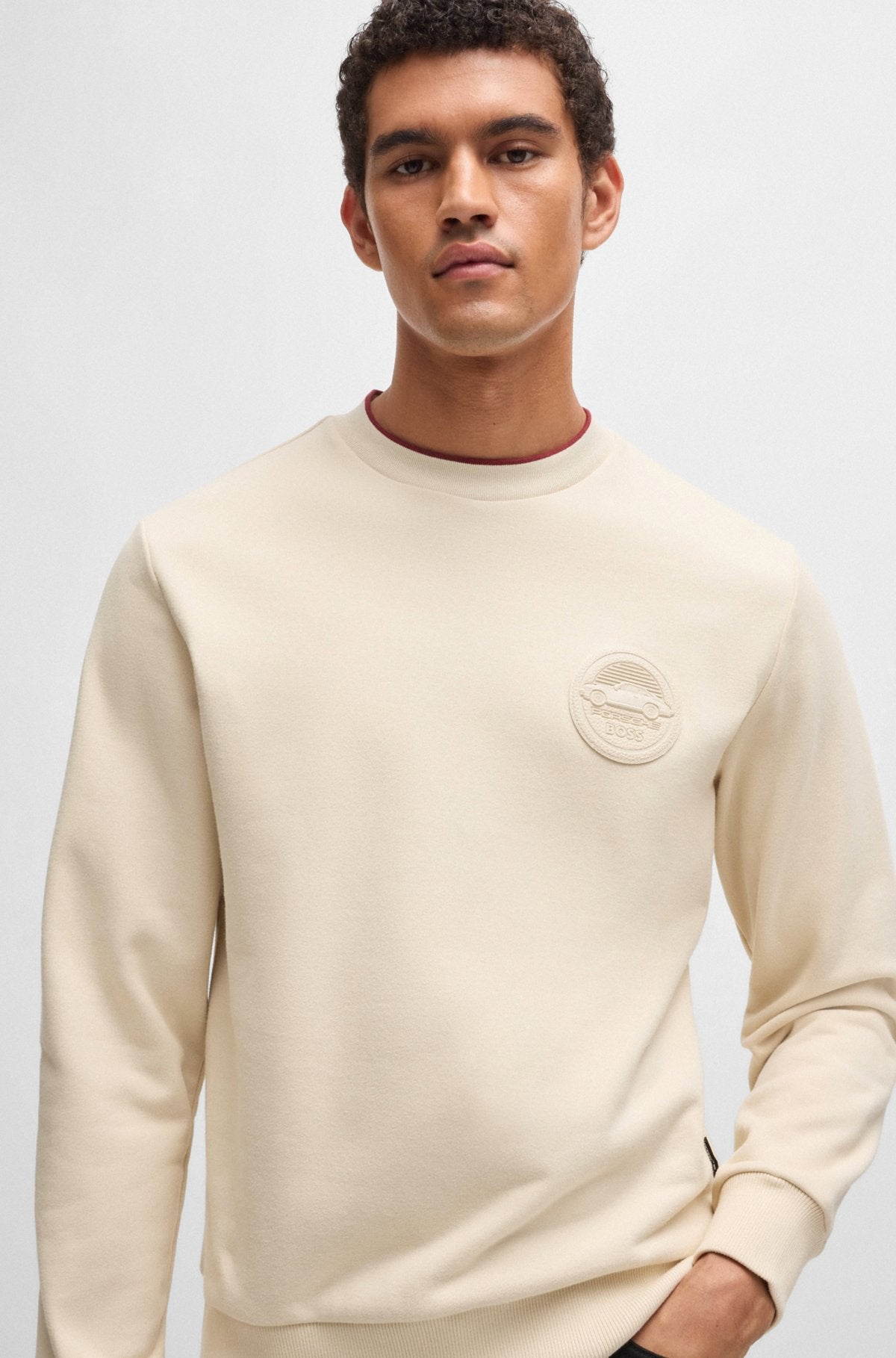 Porsche x BOSS Sweatshirt aus Baumwoll-Mix mit speziellem Branding