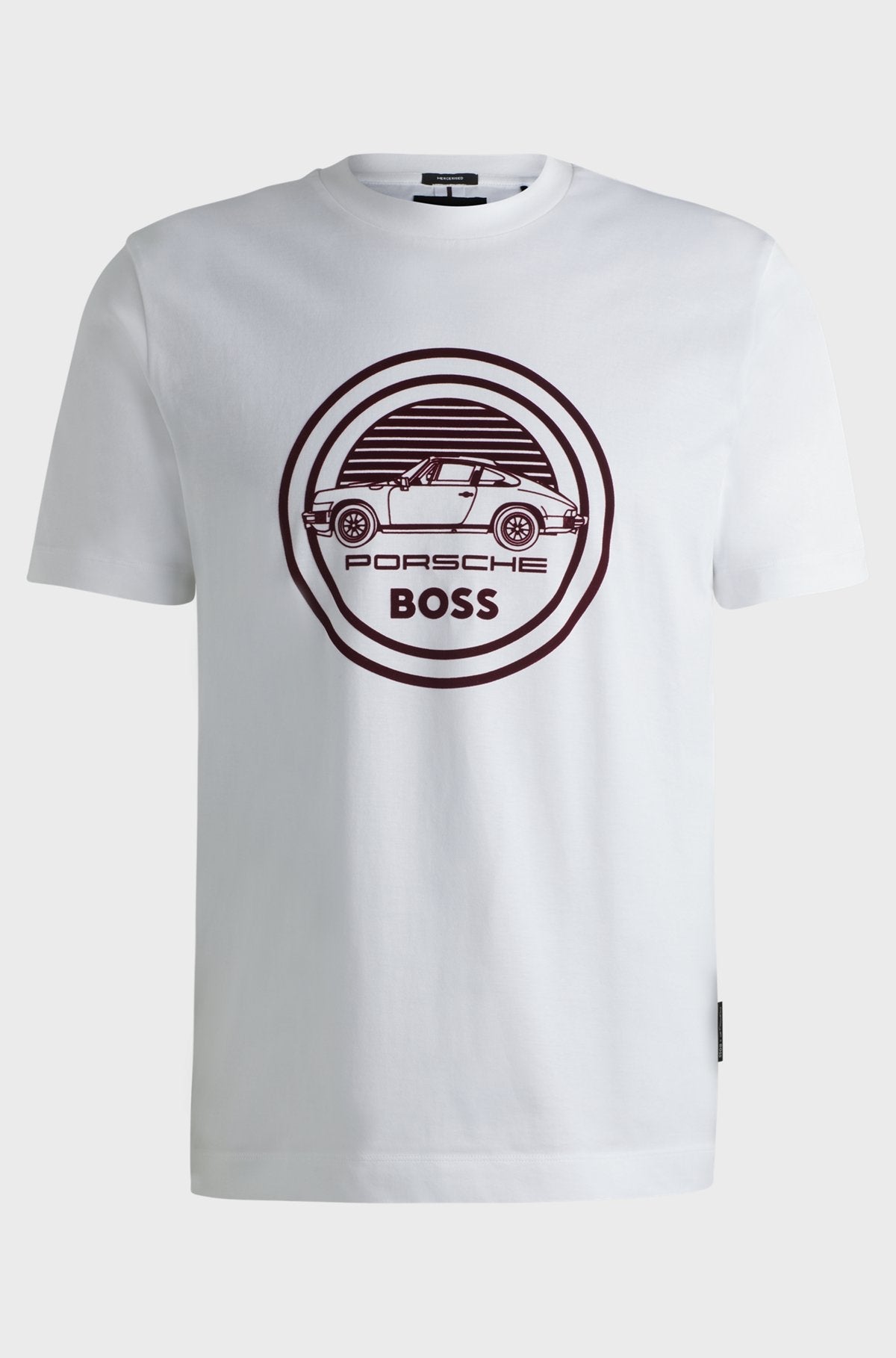 Porsche x BOSS T-Shirt aus merzerisierter Baumwolle mit speziellem Branding