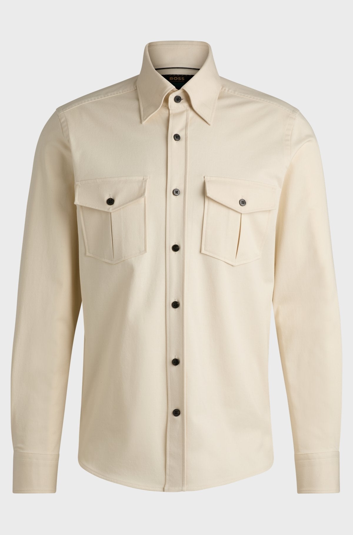 BOSS x ASTON MARTIN Regular-Fit Overshirt aus Stretch-Baumwolle