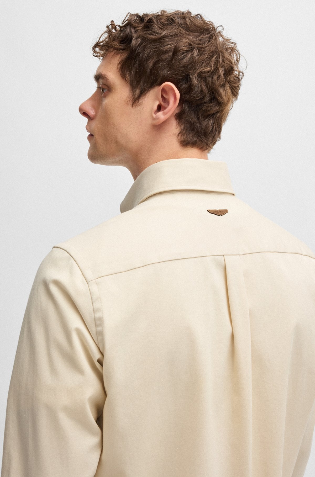 BOSS x ASTON MARTIN Regular-Fit Overshirt aus Stretch-Baumwolle